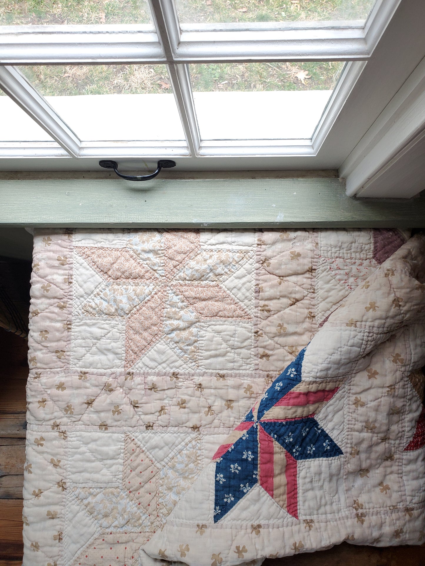 Antique 8 Point Star Quilt, ca 1900