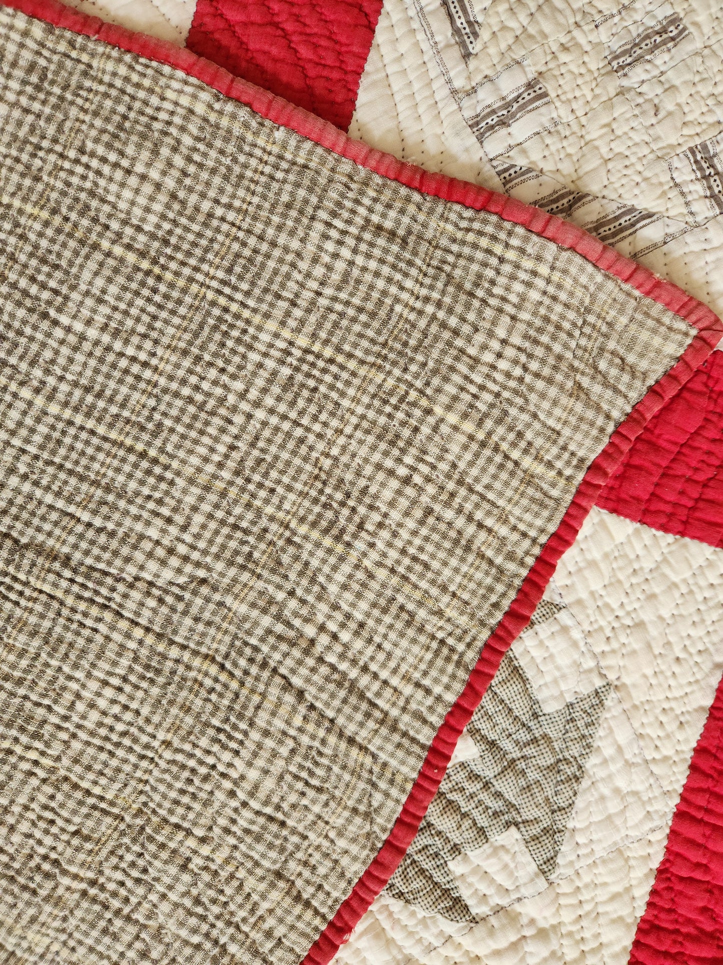 Antique Hole in the Barn Door Patchwork Quilt c1900