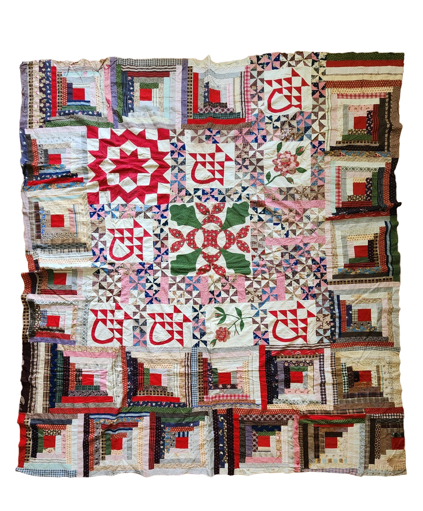 Antique Improvisational Quilt Top