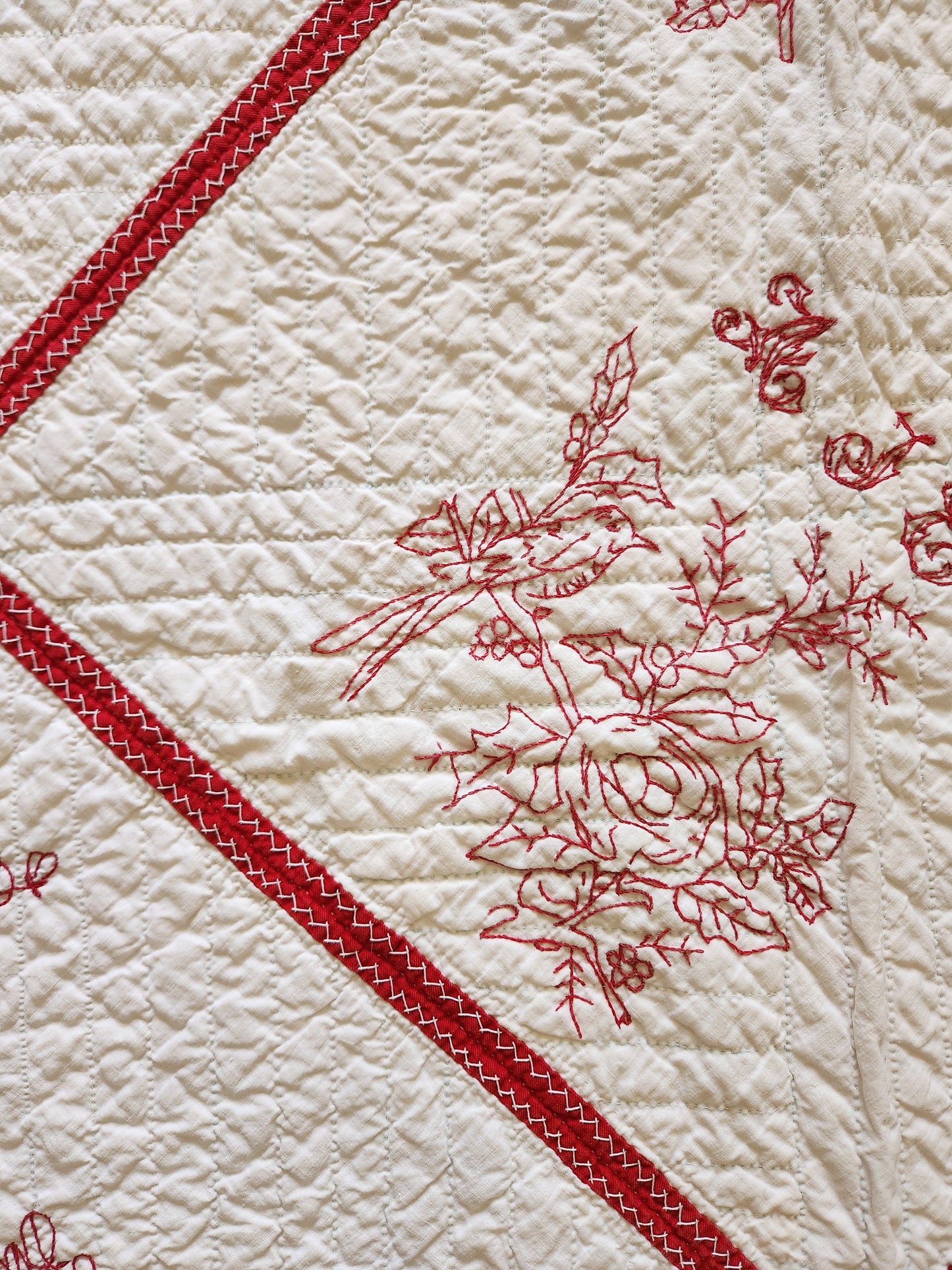 Antique Redwork Quilt, 1890