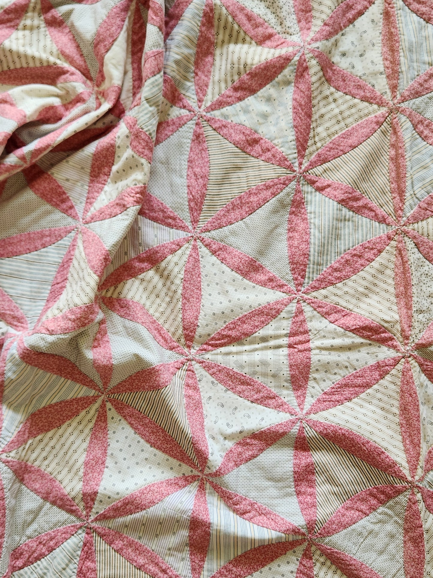 Hand Pieced Antique Quilt c1890
