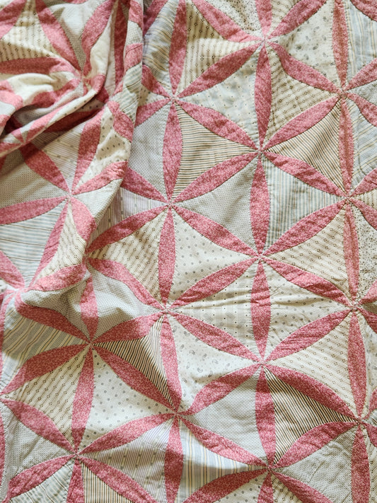Hand Pieced Antique Quilt c1890