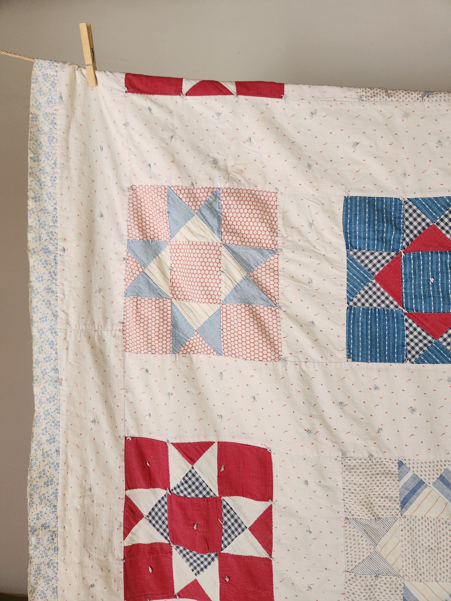 Hand Tied Star Quilt c1920