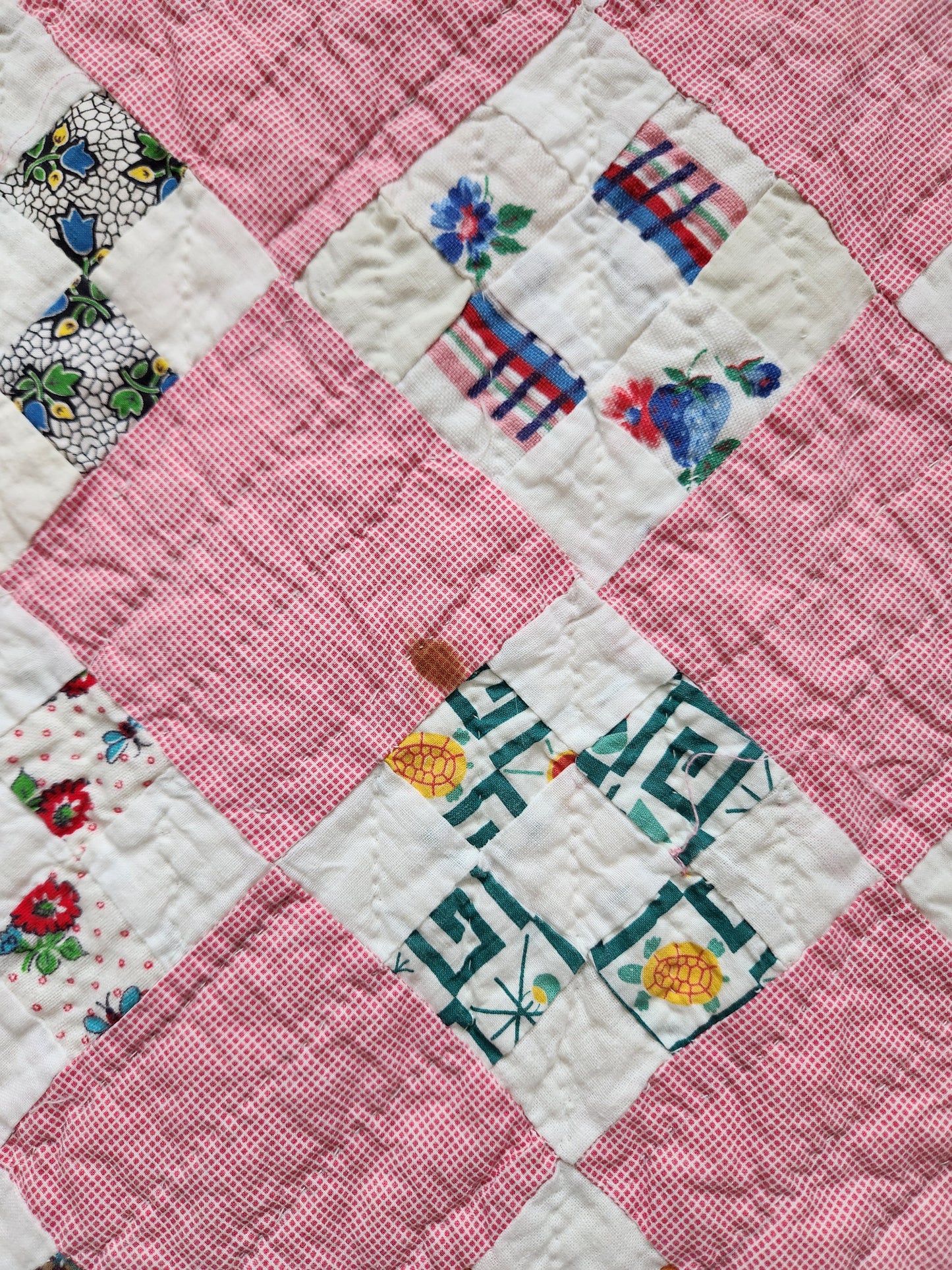 Vintage Nine Patch Quilt c1950