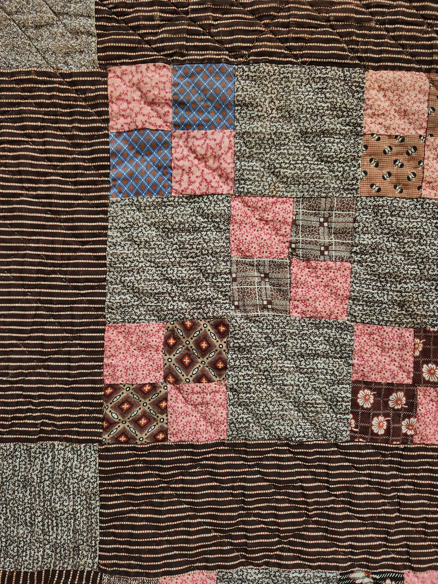 Antique Four Patch Quilt c1880