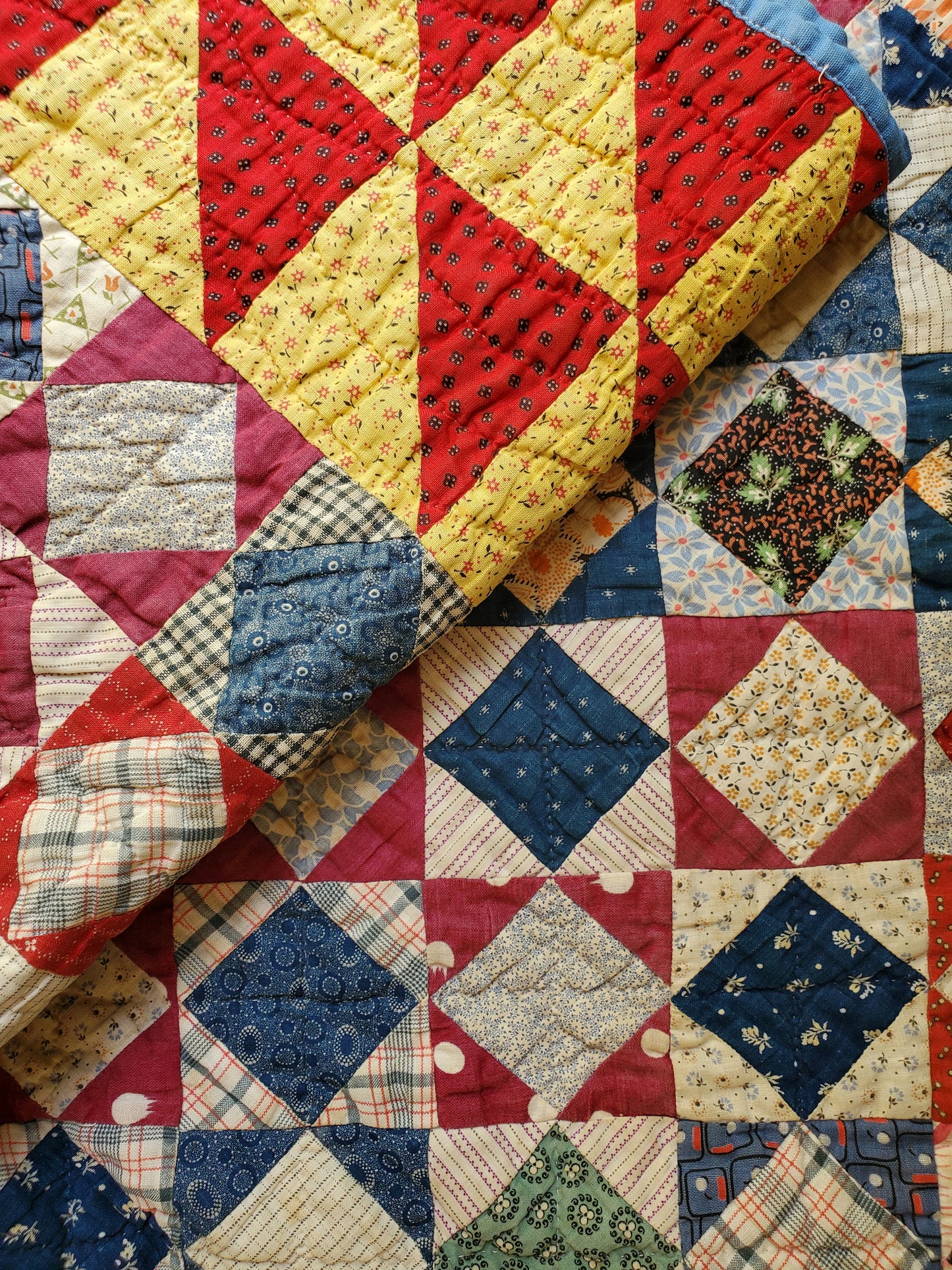 Square in a Square Vintage Quilt, ca 1930