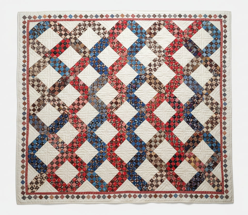Contemporary Completion of Antique Quilt Top with Border Addition