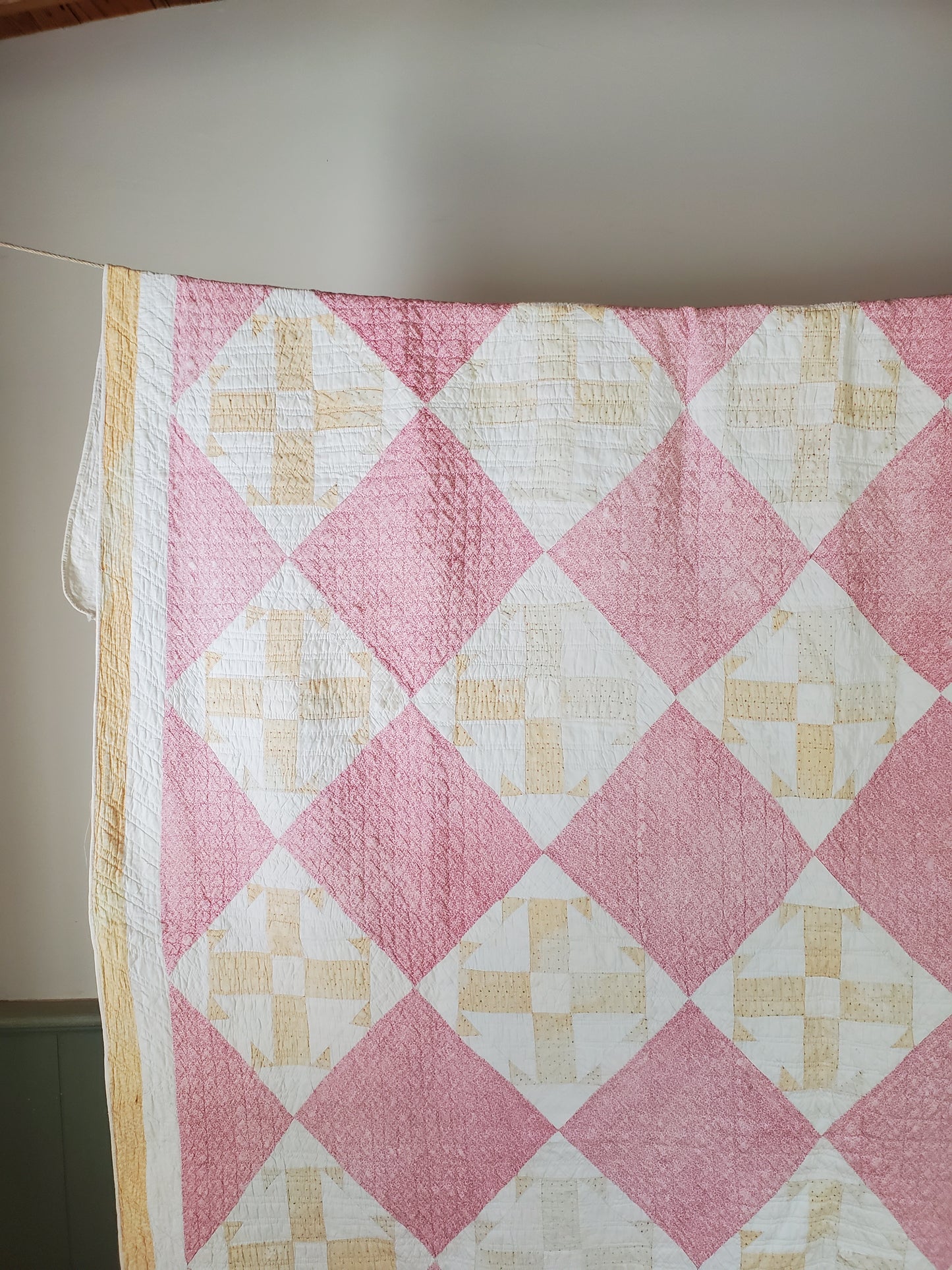 Capital T Antique Quilt, ca 1875