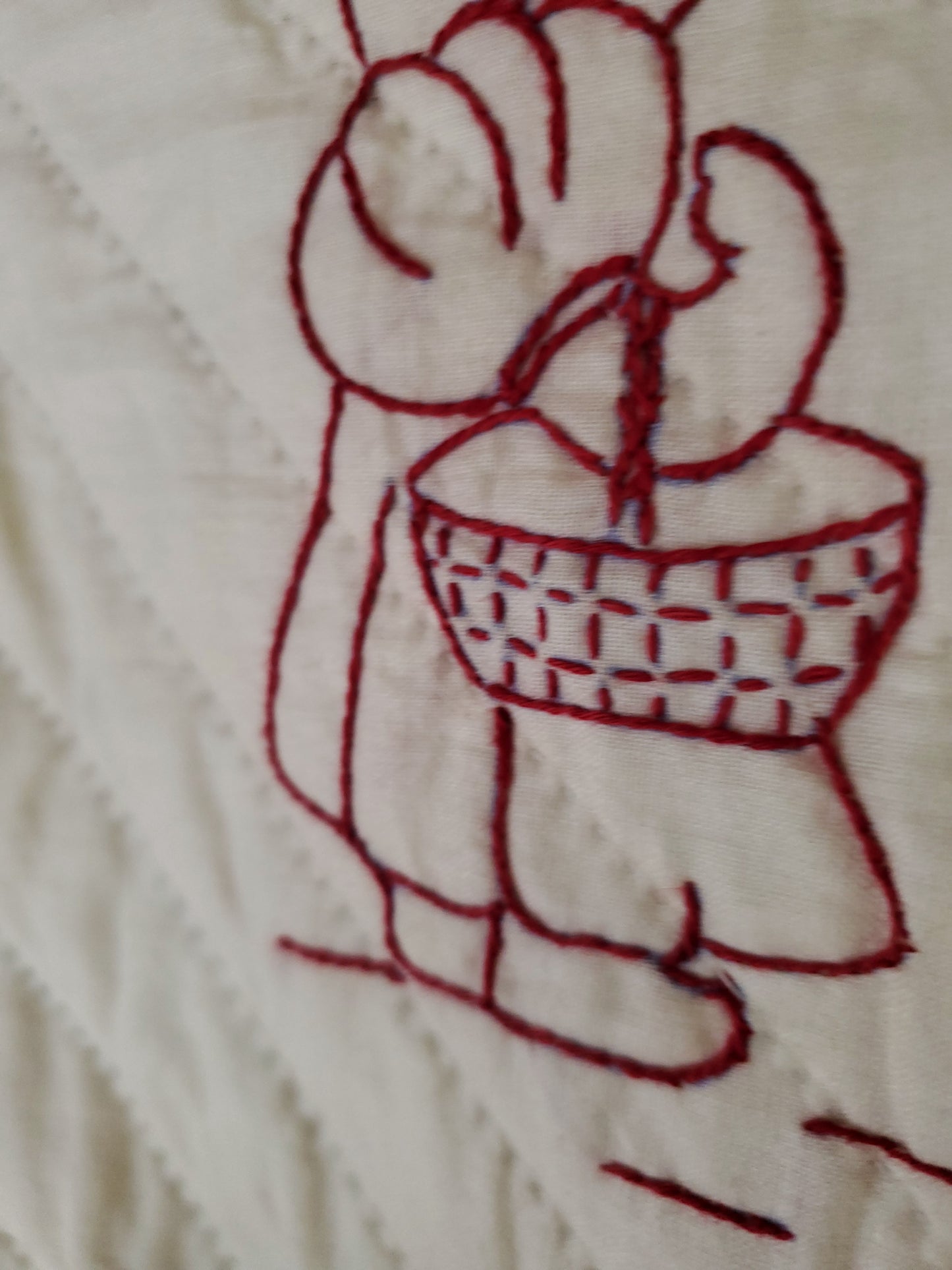 Redwork Vintage Quilt ca 1930