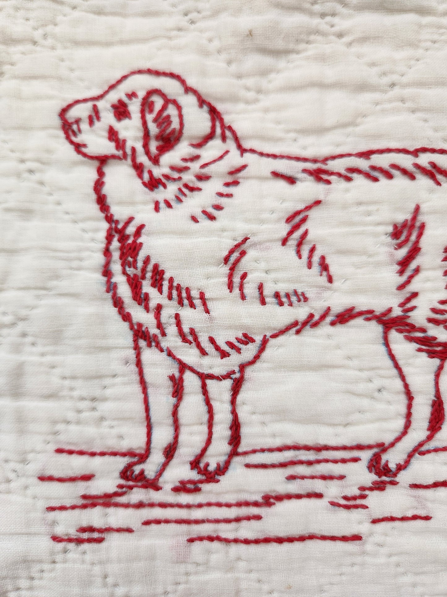 Antique Redwork Quilt c1890