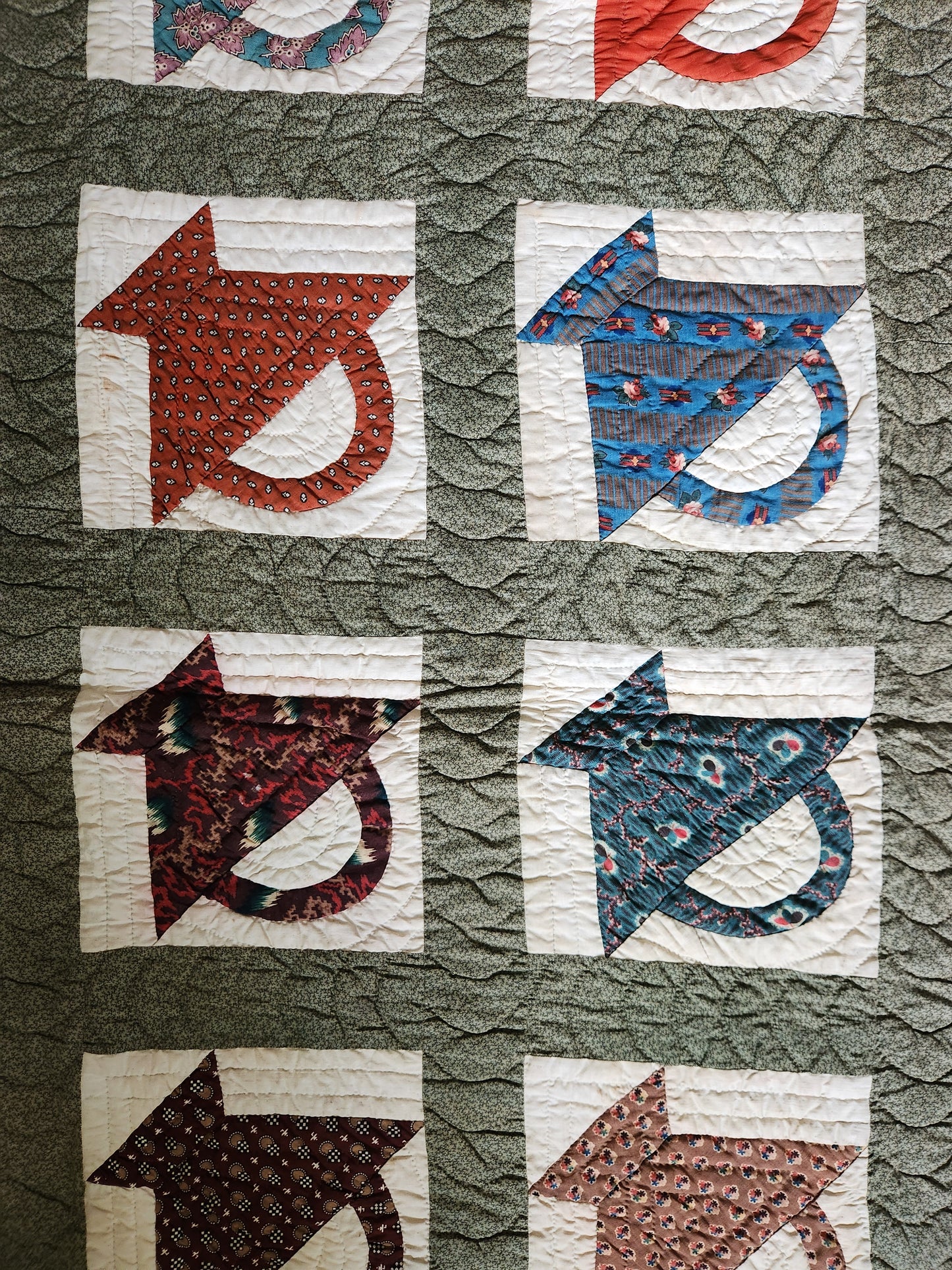 Antique 19th Century Baskets Quilt