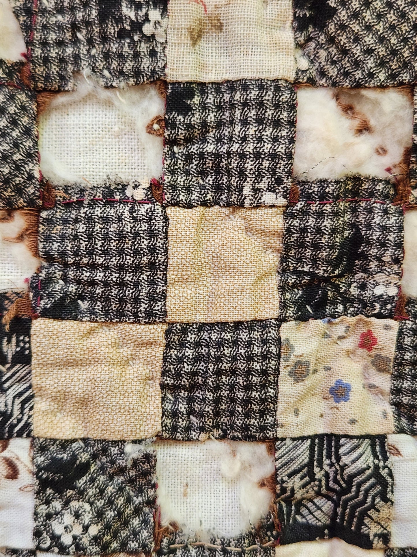 Inscribed Antique Postage Stamp Quilt c1911