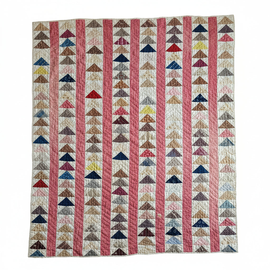 Antique Flying Geese Quilt c1880