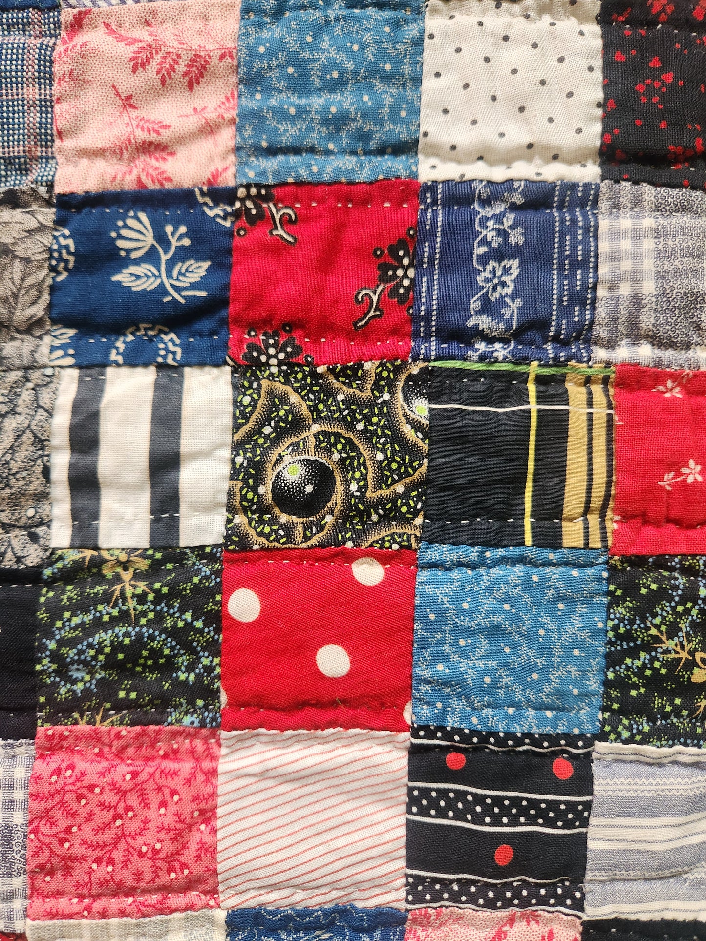The Eddie Quilt - Antique Postage Stamp Quilt c1890