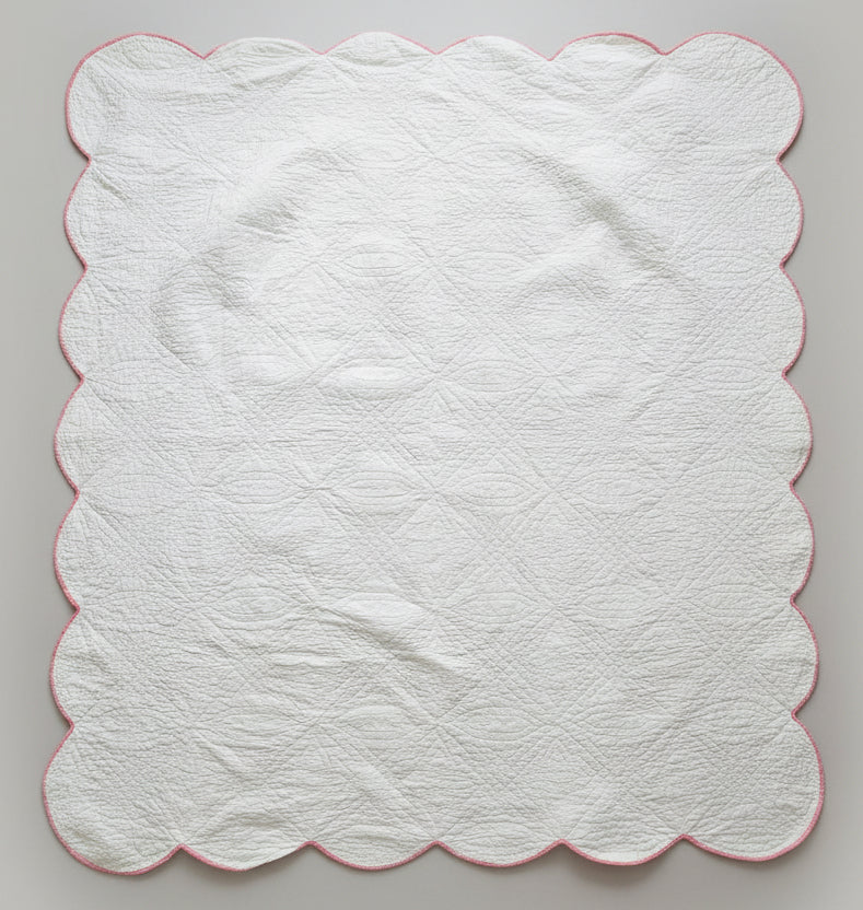 Vintage Pink Improved Nine Patch Quilt 1940