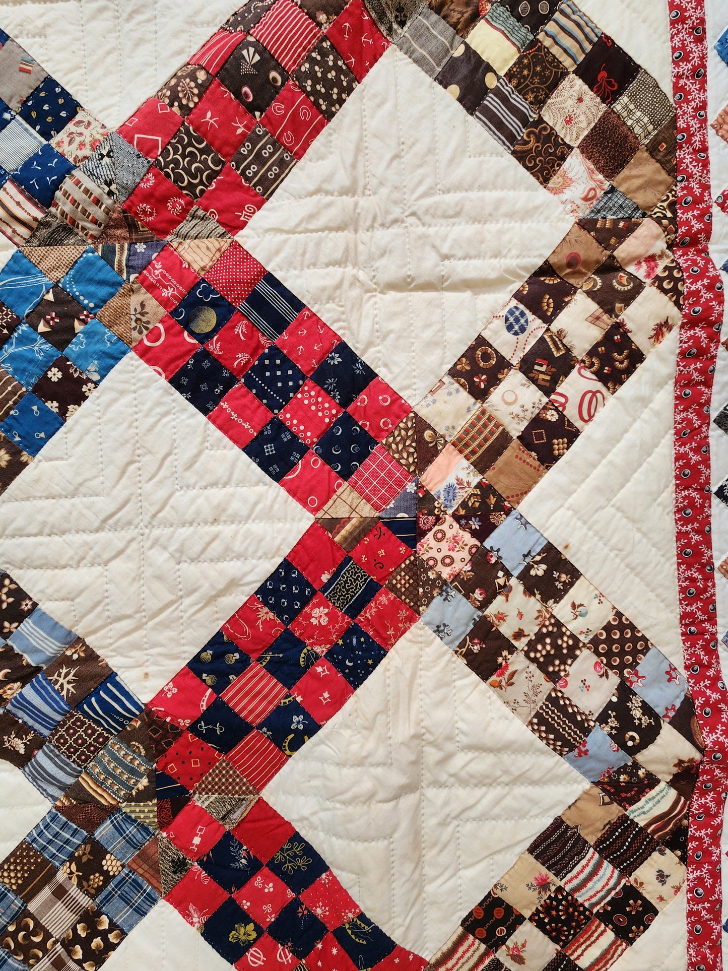Contemporary Completion of Antique Quilt Top with Border Addition