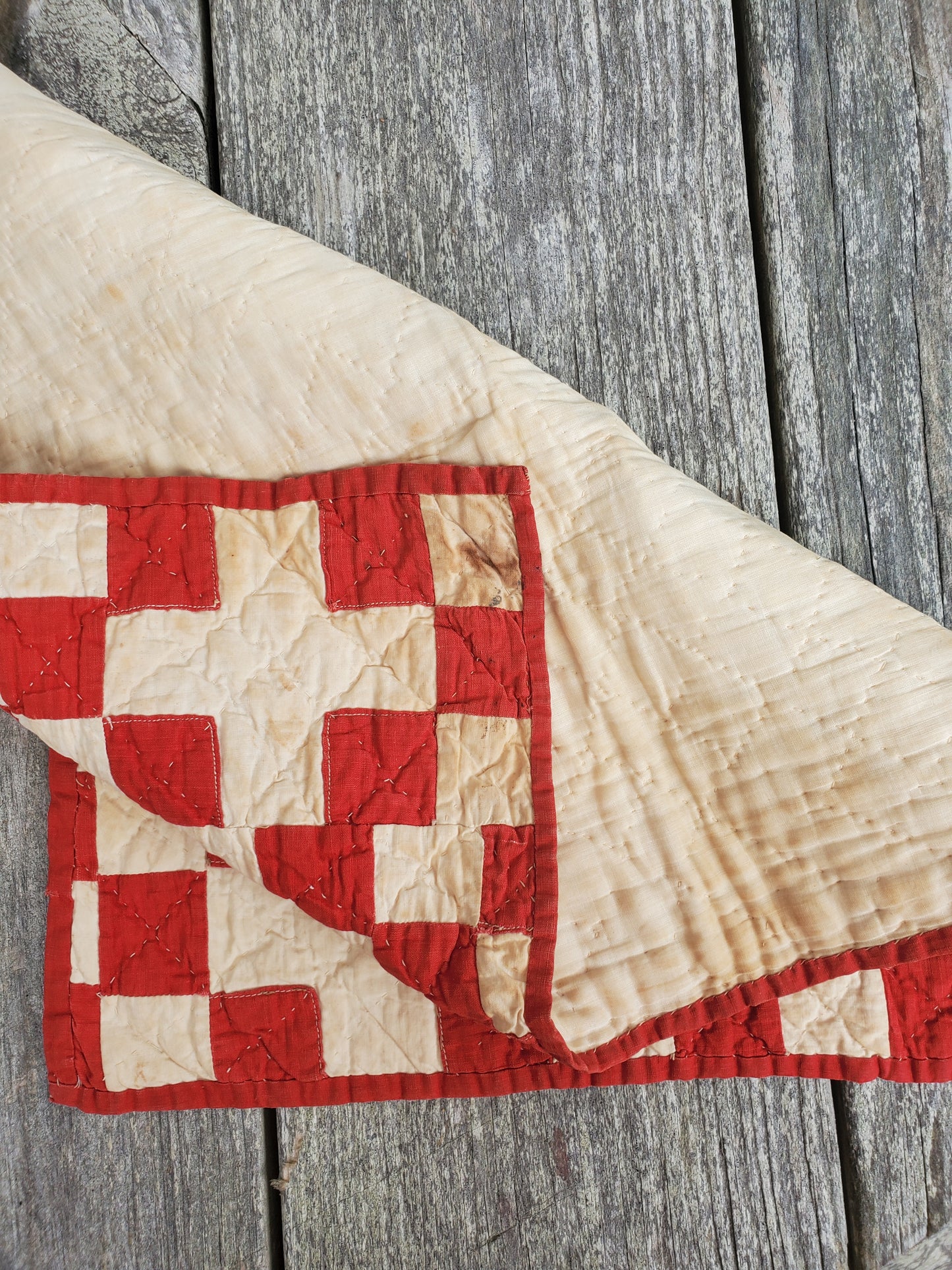 Red and White Doll Quilt