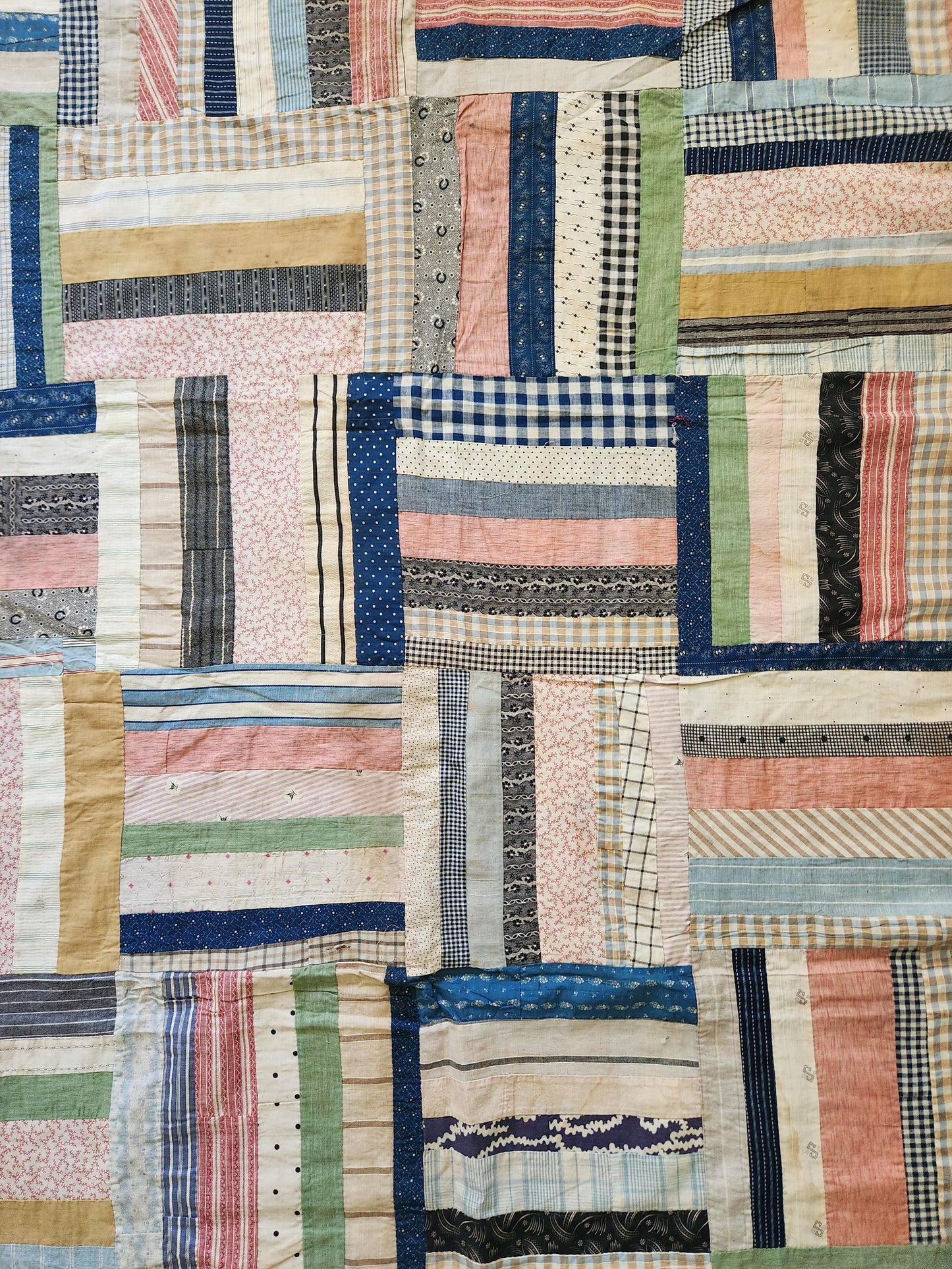 Strip Quilt Top c1920