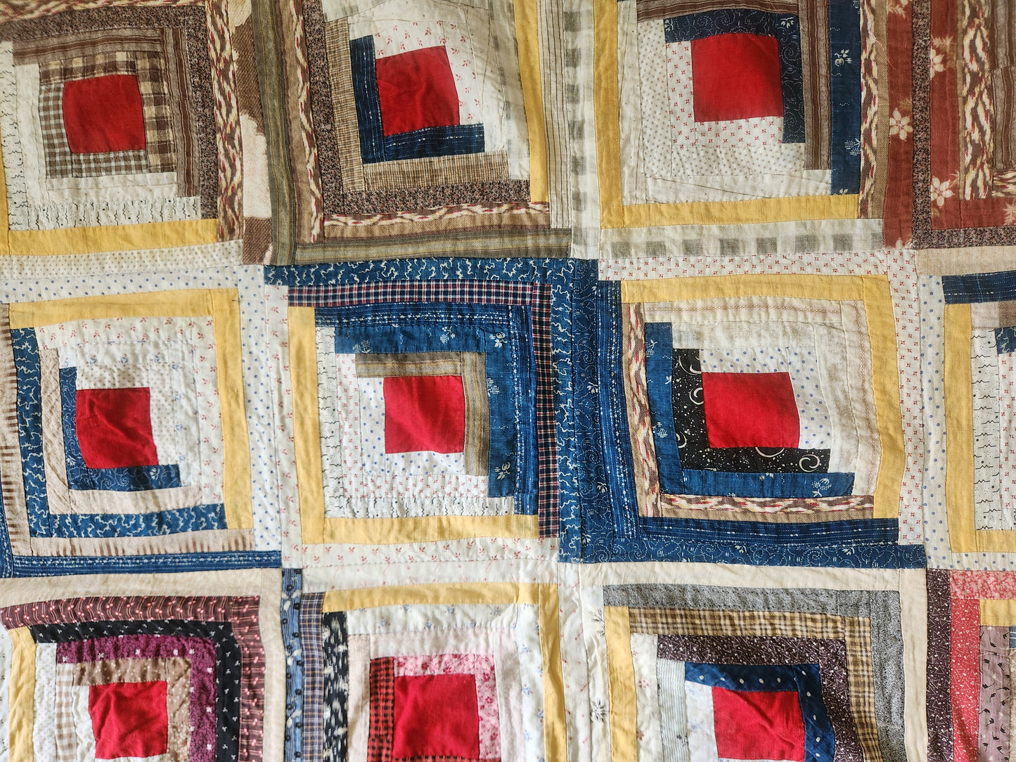 Late 19th Century Log Cabin Quilt