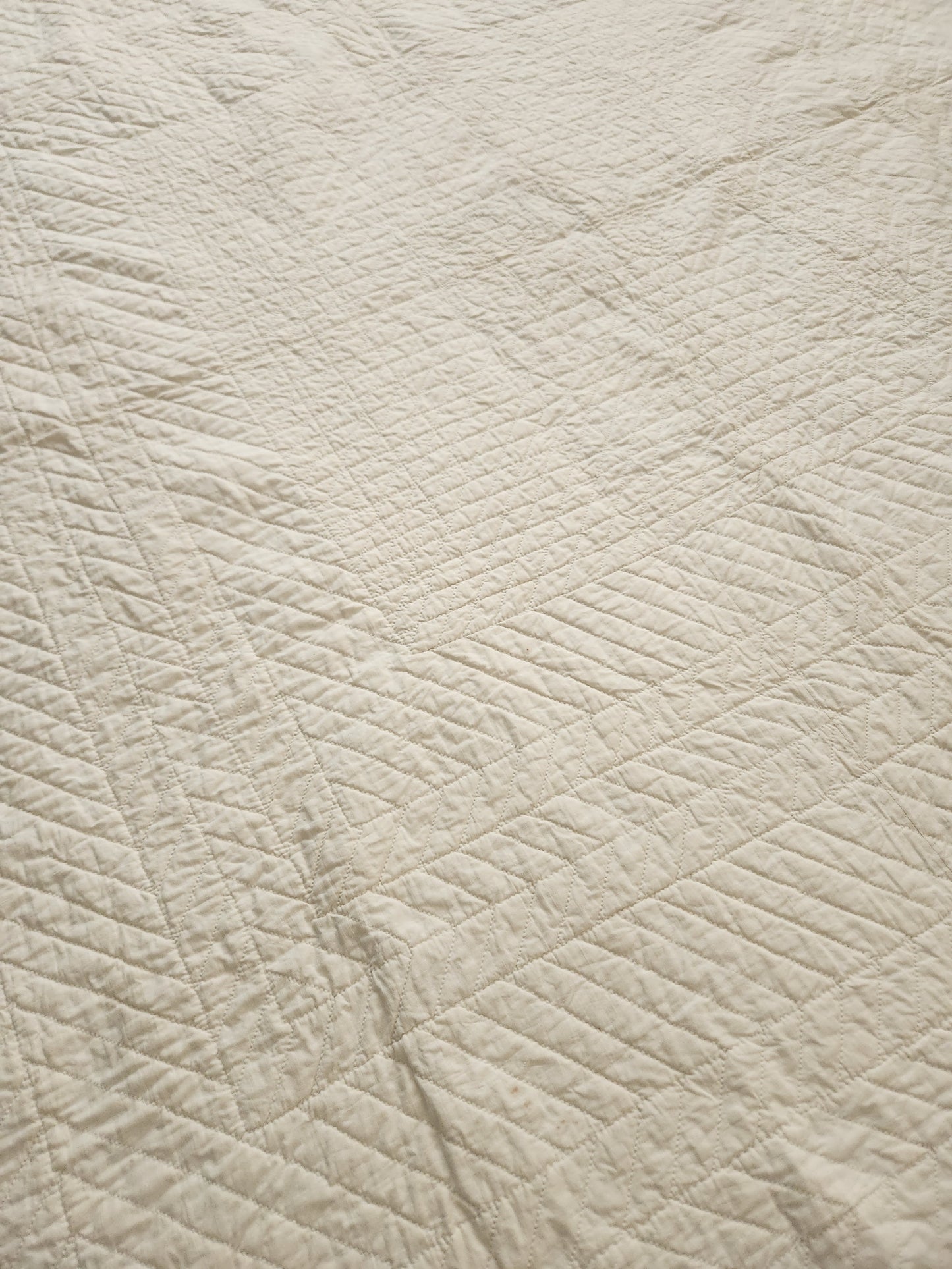 Blue and White Monogrammed Antique Quilt