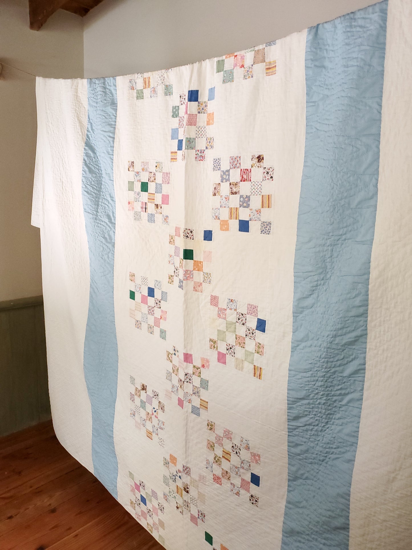 SET OF 2 Thirty Six Patch Vintage Quilts