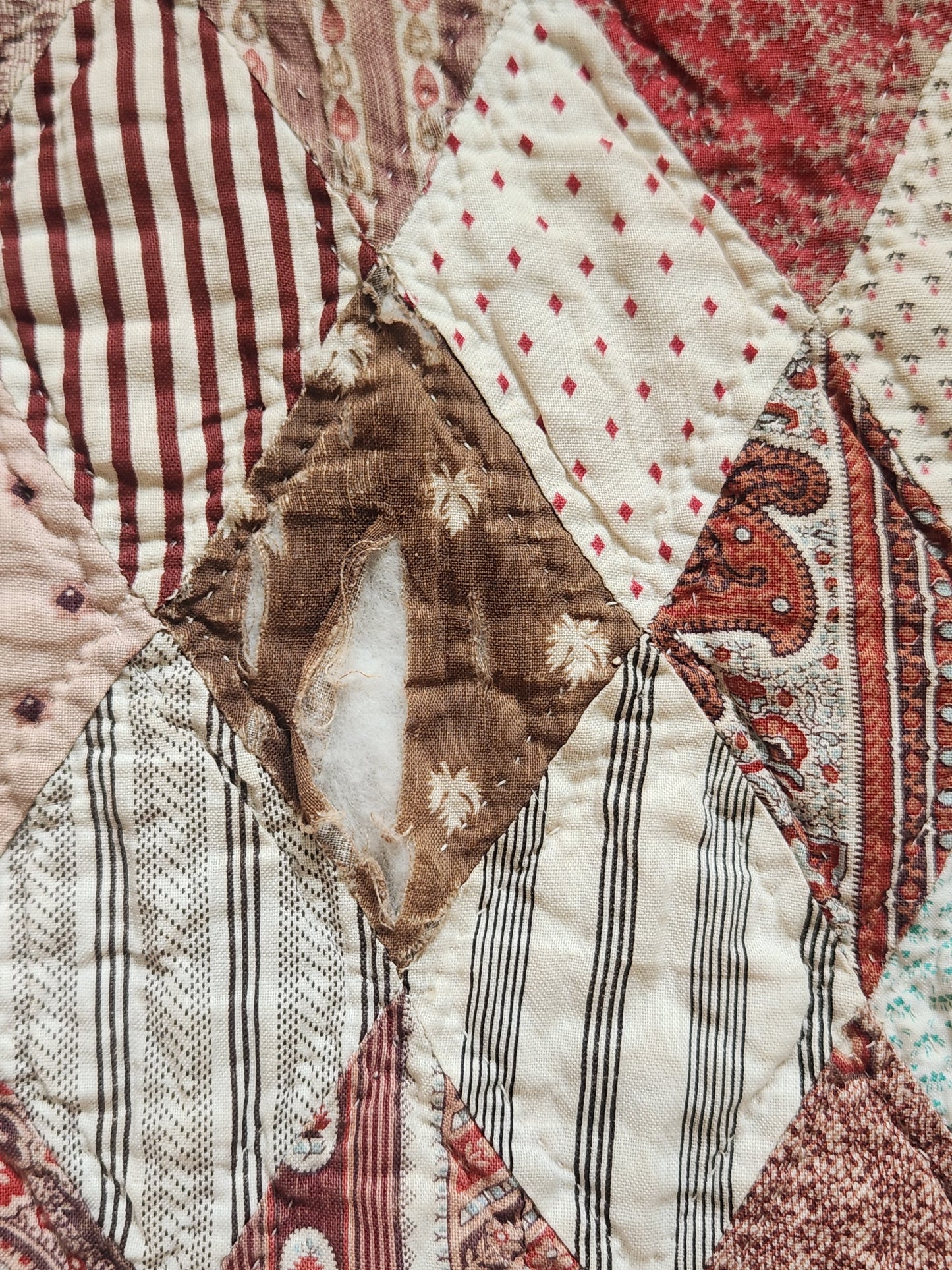 Antique Semi-Charm Diamond Quilt c1880