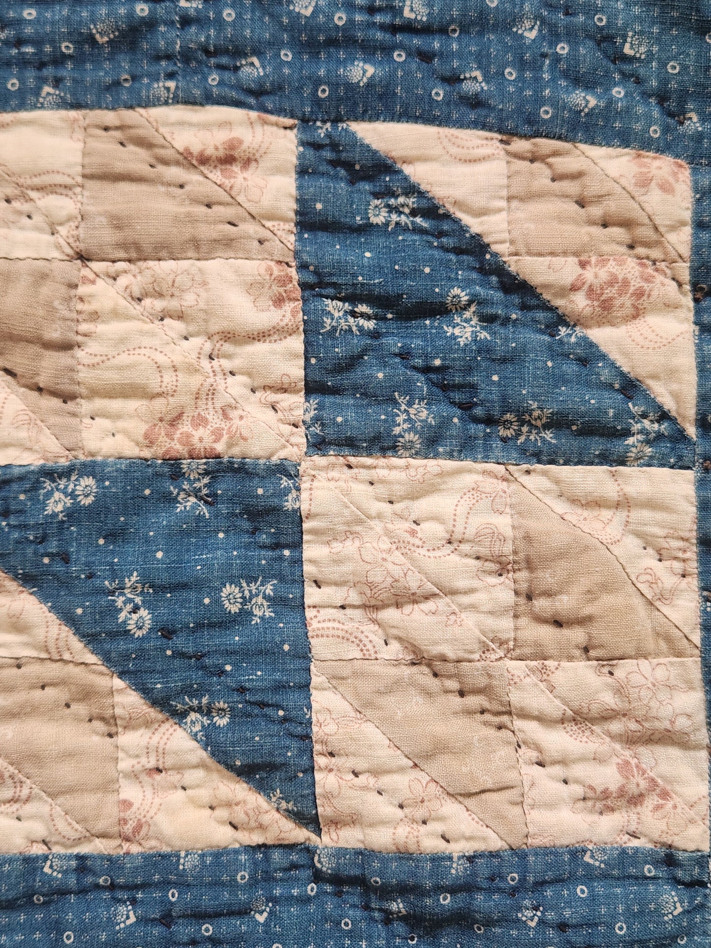 Indigo Old Maid's Puzzle c1890