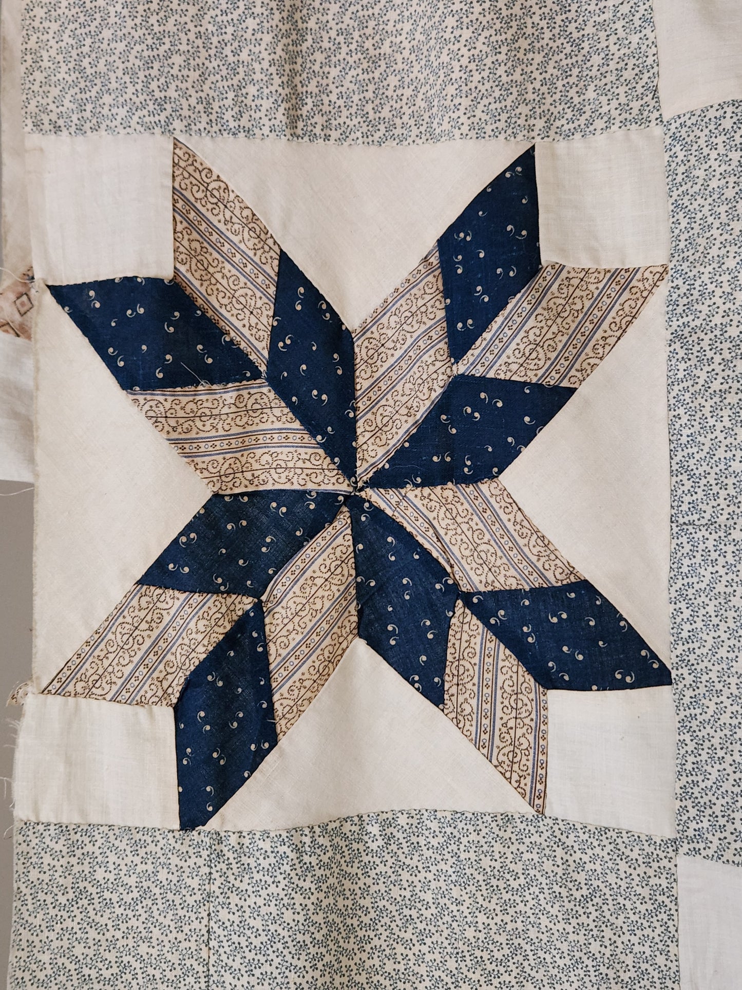 Vintage Stars Patchwork Quilt Top