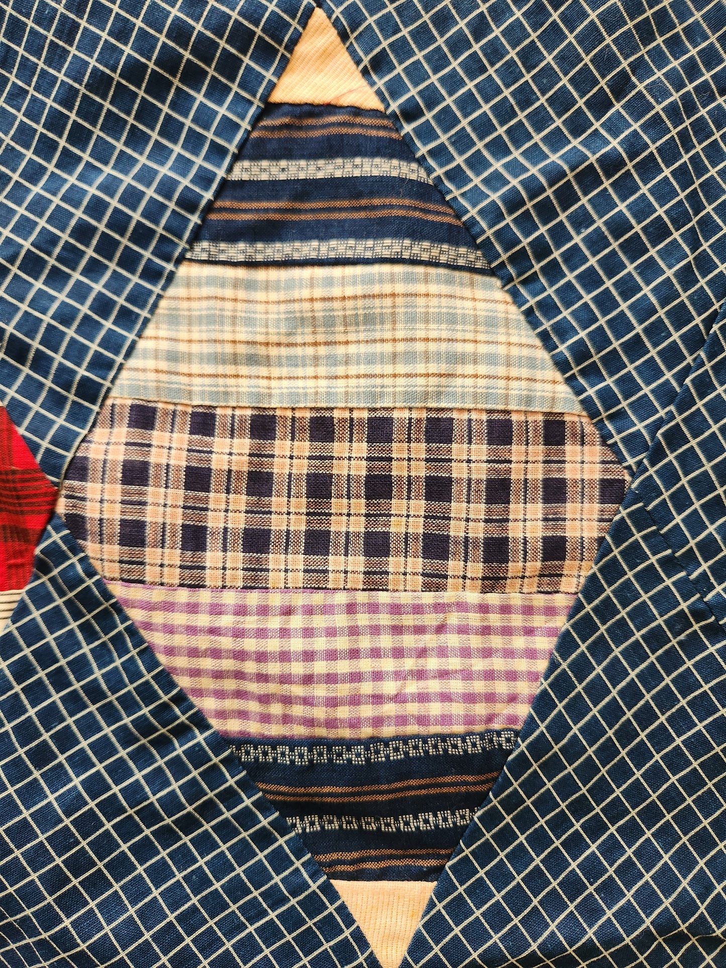 Antique Indigo Quilt Top c1890