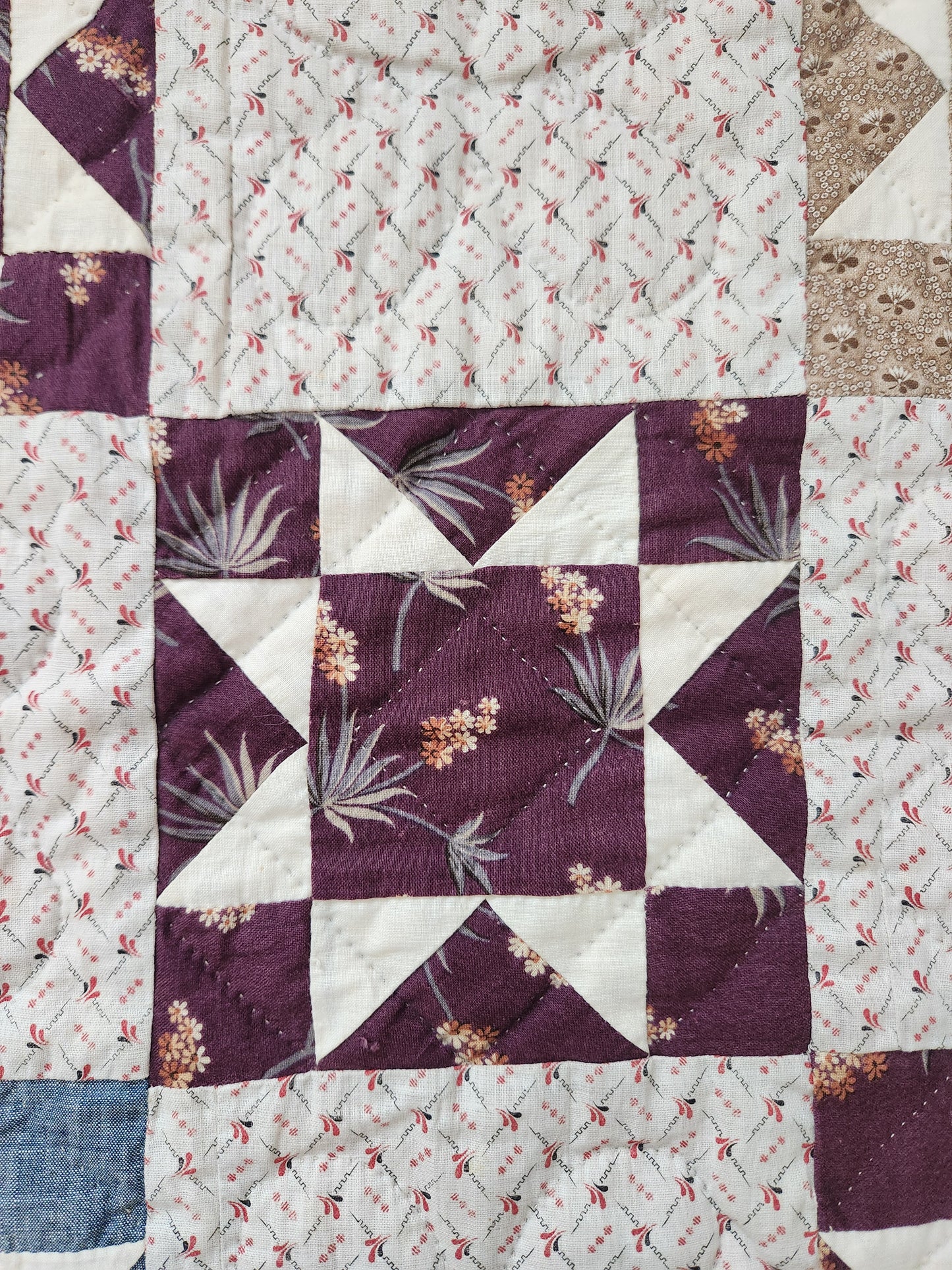 Antique Evening Star Quilt c1900