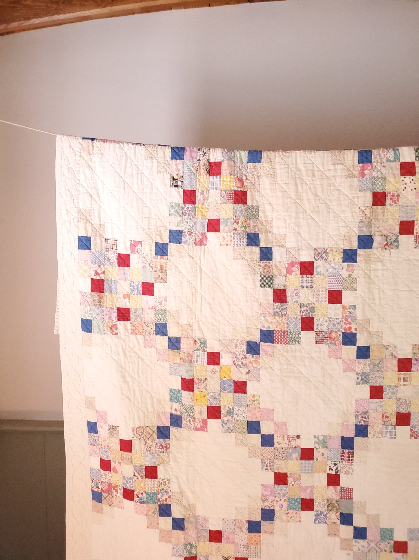 Vintage Double Irish Chain Quilt