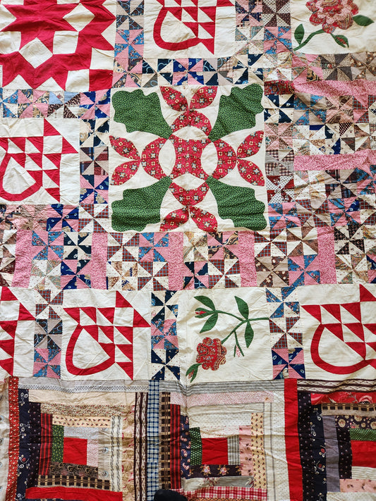 Antique Improvisational Quilt Top
