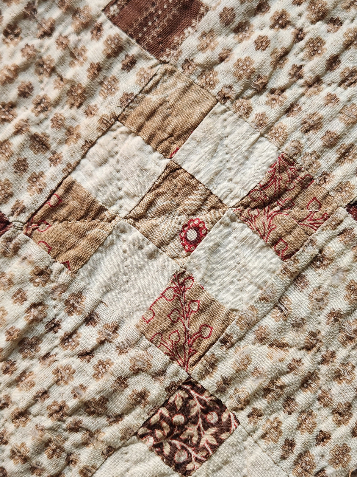 Antique Nine Patch on Point Quilt