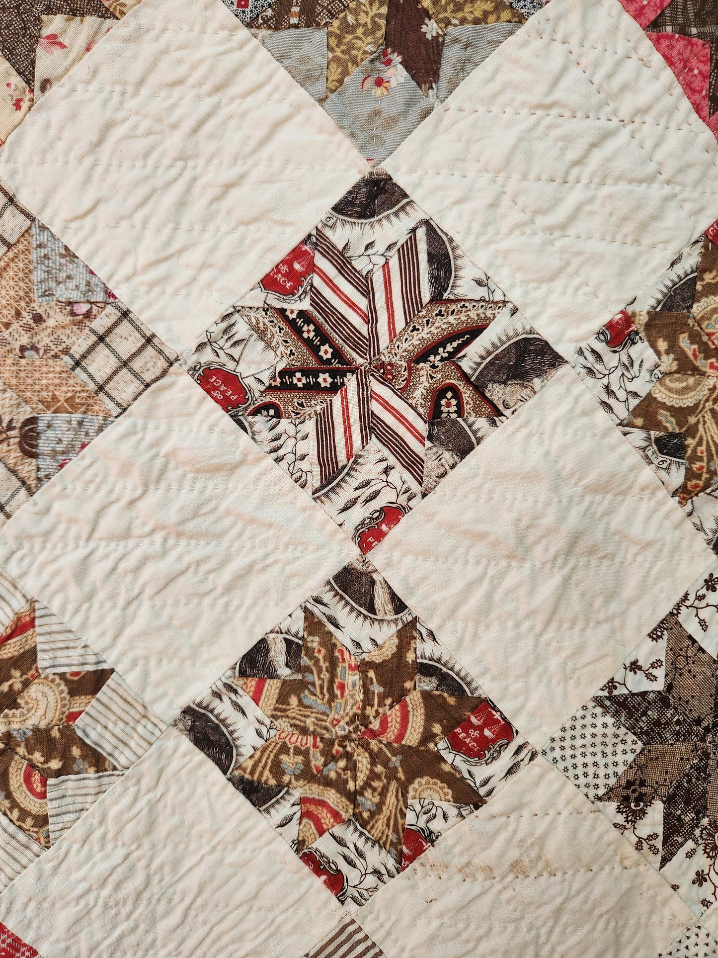 Antique LeMoyne Star Quilt ca 1880