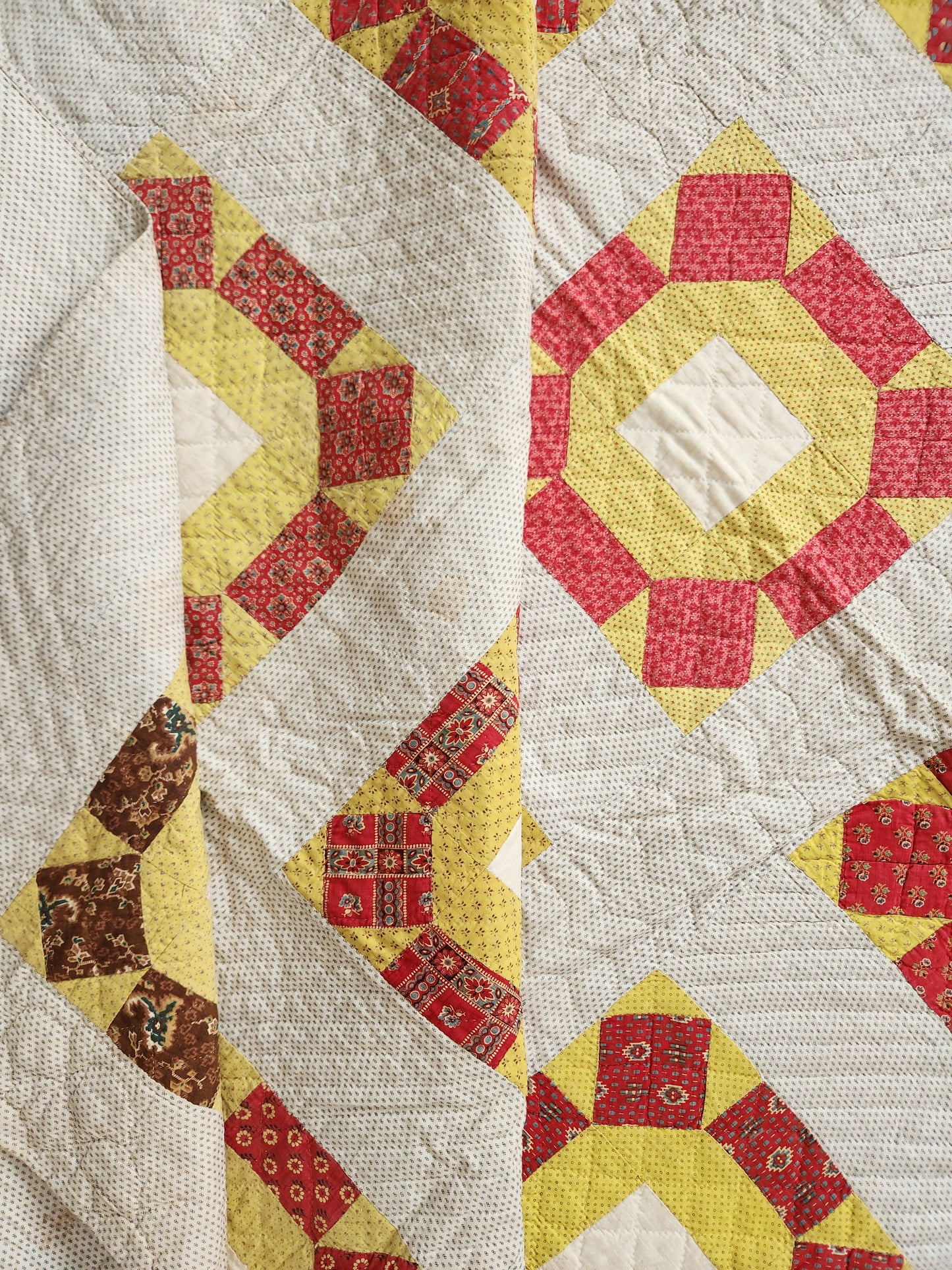 Mid 19th Century Rolling Stone Antique Quilt