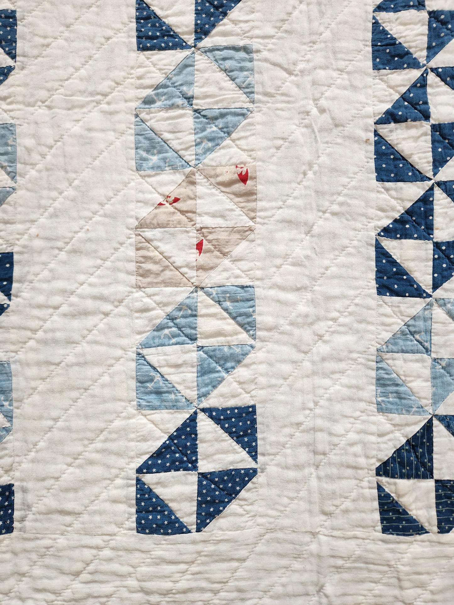 Blue and White Envelope Quilt c1900