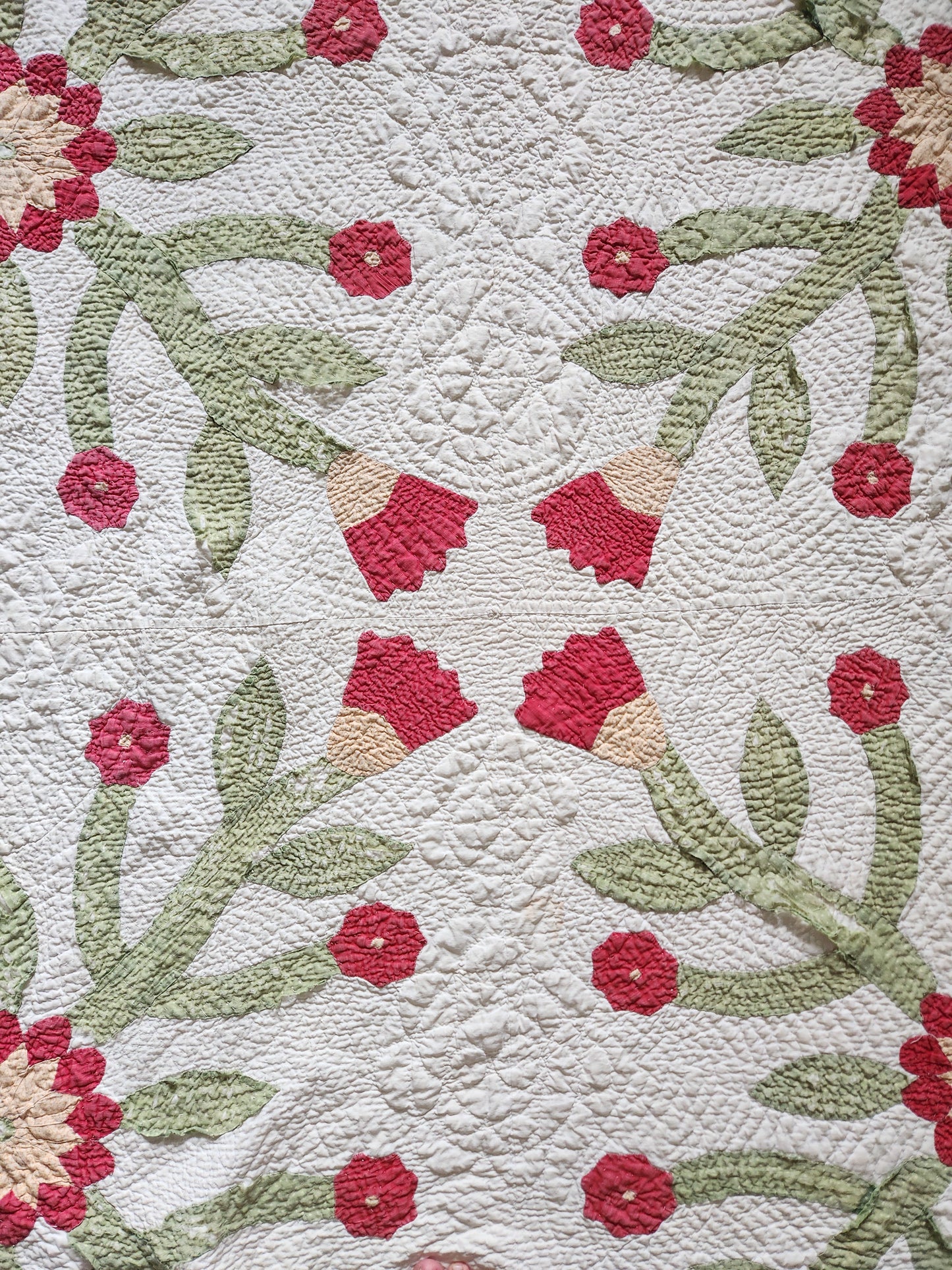 Antique Applique Whig Rose Quilt