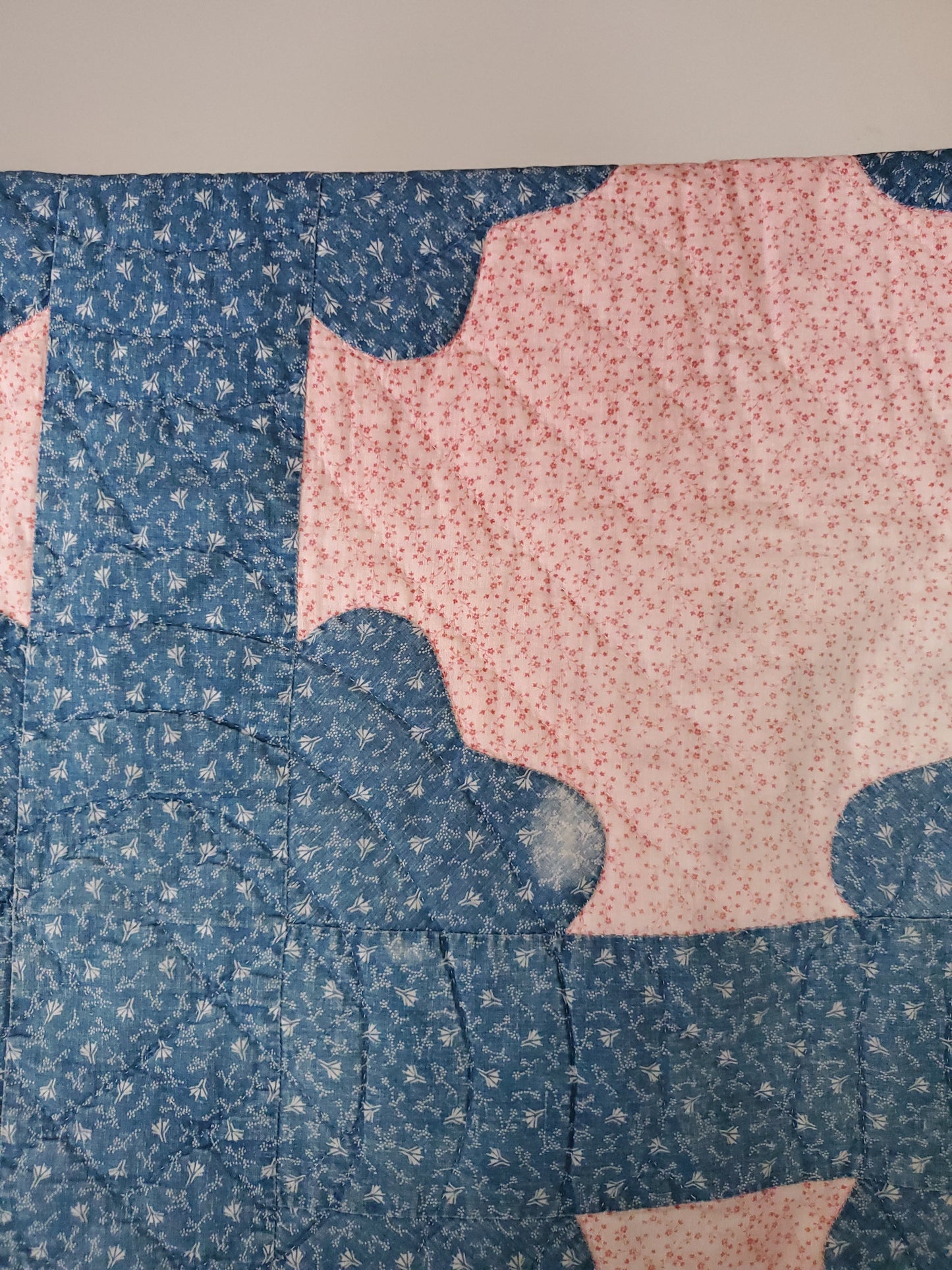 Blue and Pink Antique Quilt