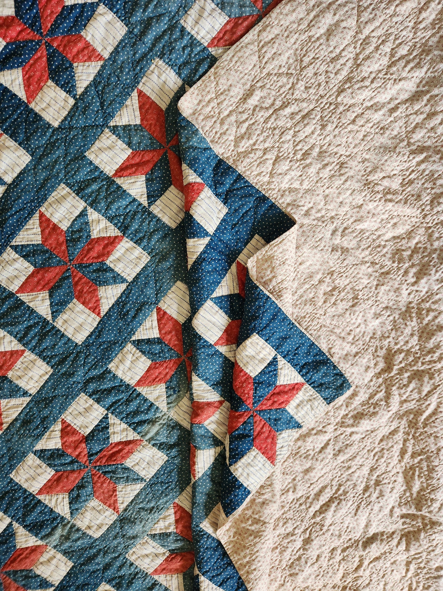 Red, White, & Blue Antique Star Quilt
