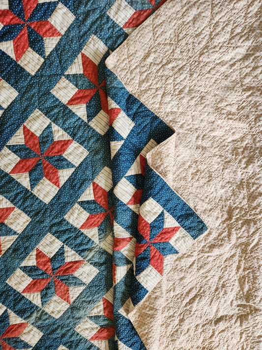 Red, White, & Blue Antique Star Quilt
