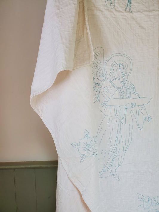 Vintage Morning Glory Angels Quilt c1930