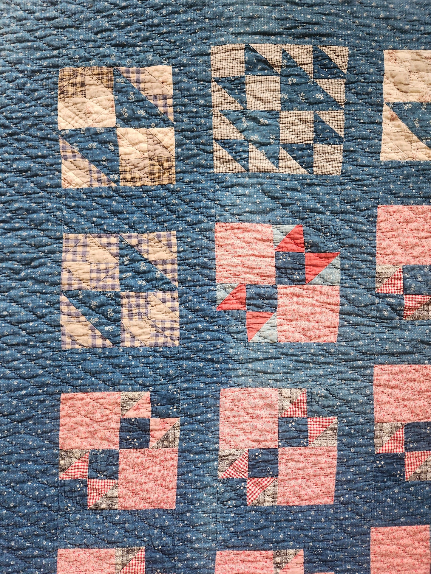 Indigo Old Maid's Puzzle c1890