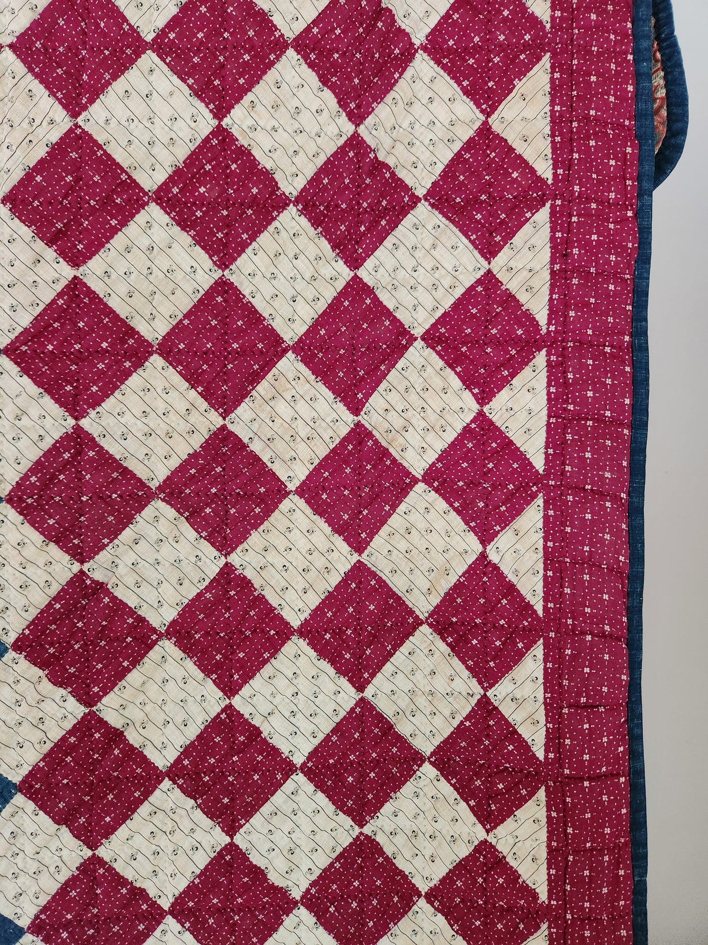 Antique Trip Around the World Quilt c1890