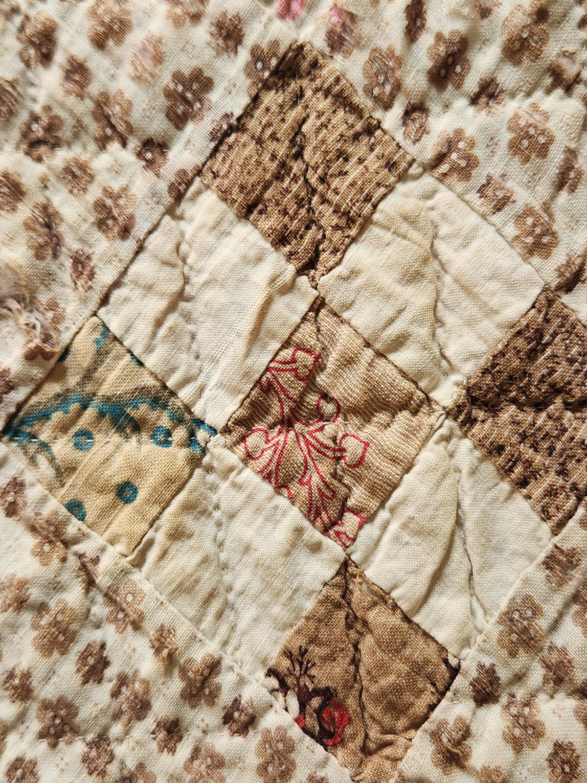 Antique Nine Patch on Point Quilt