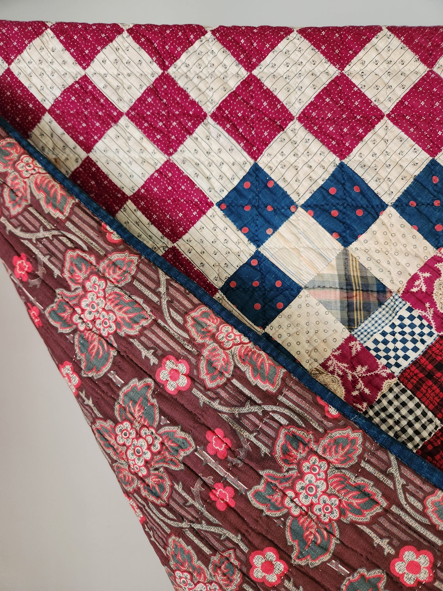 Antique Trip Around the World Quilt c1890