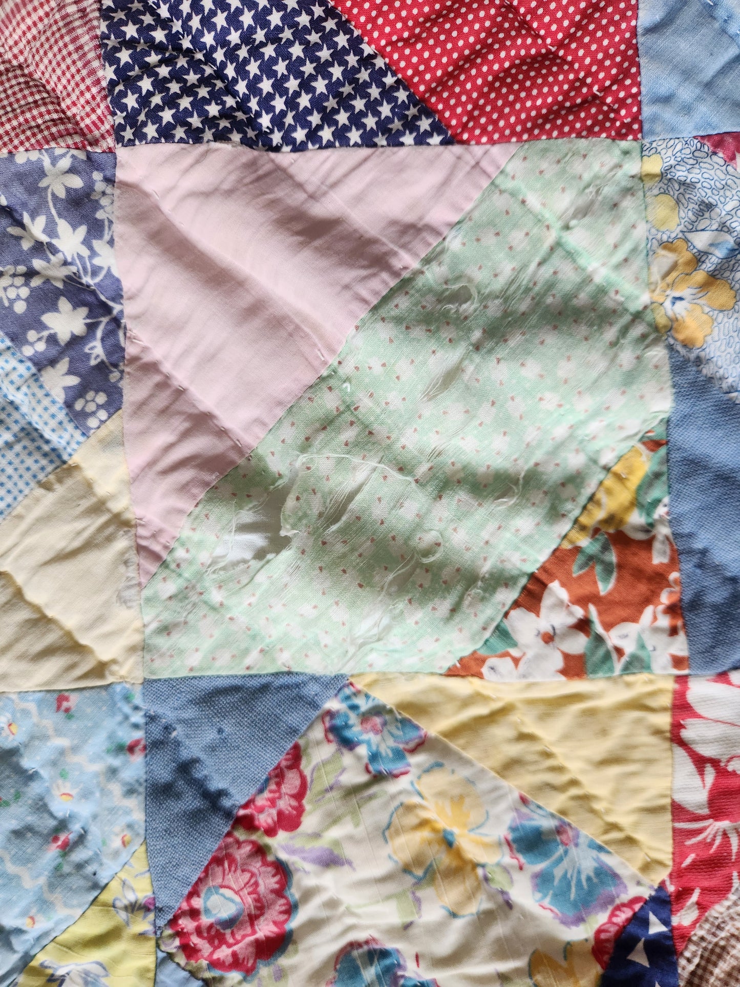 1940’s Feed Sack String Quilt