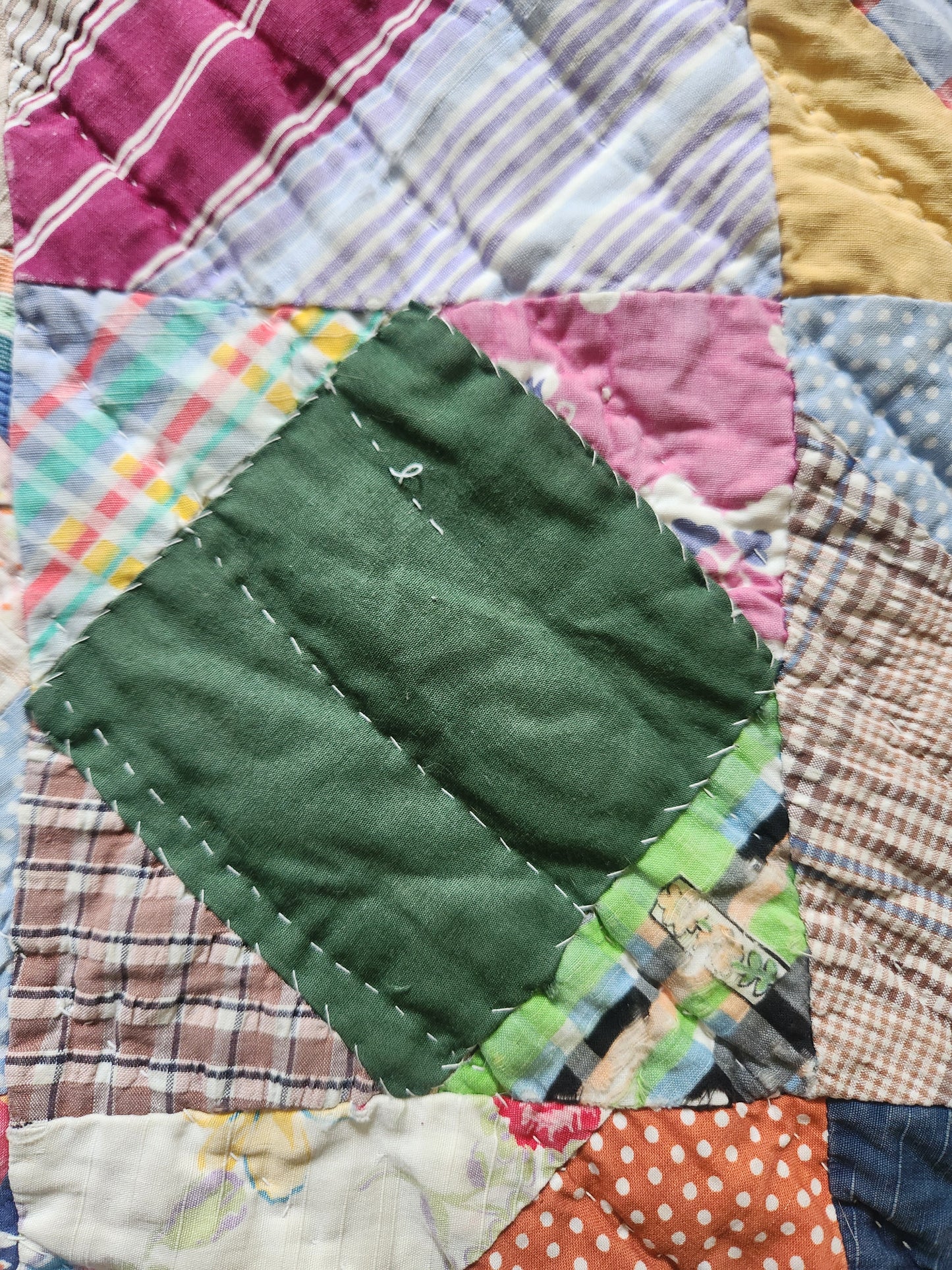 1940’s Feed Sack String Quilt