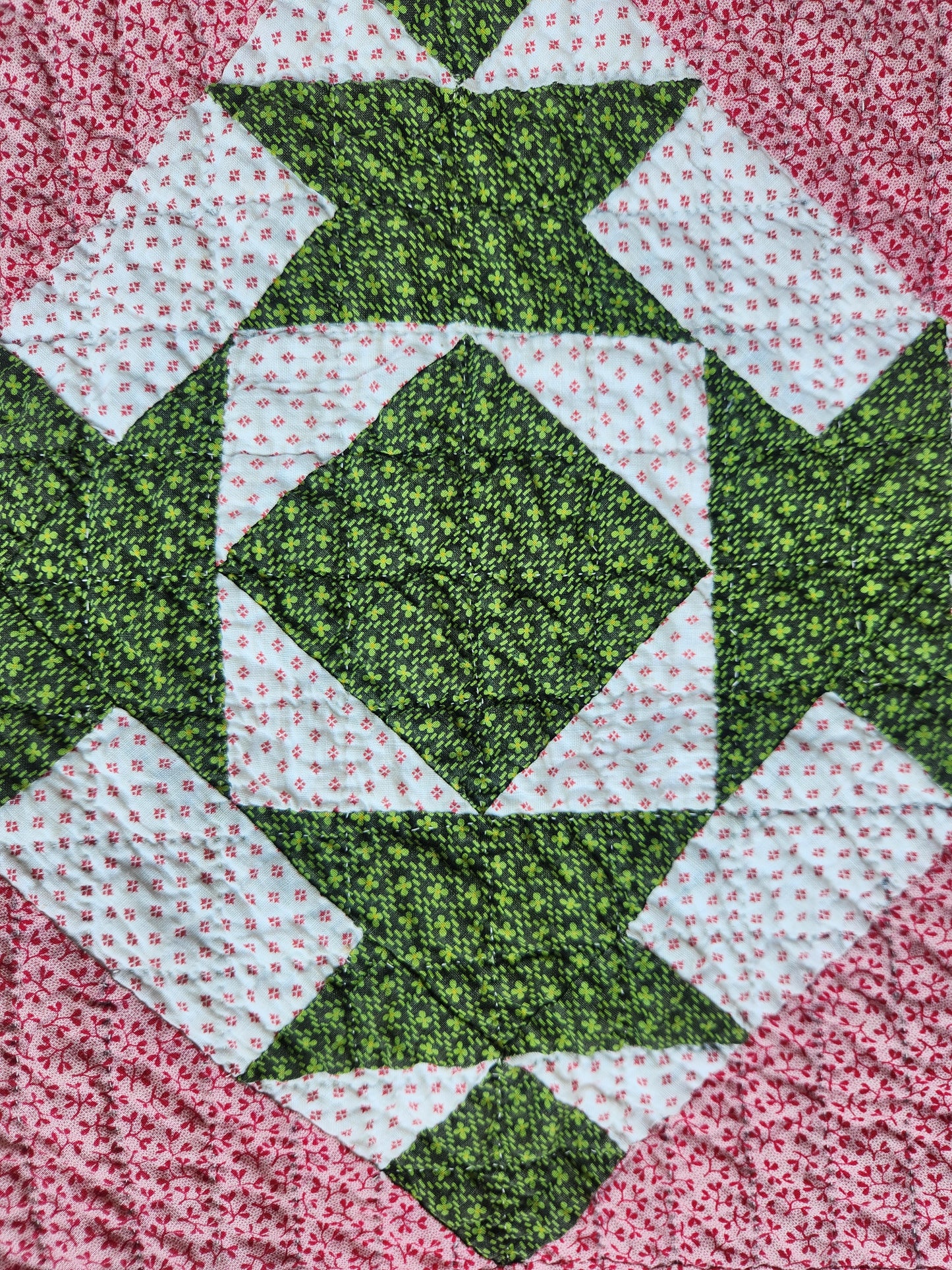 19th Century Pink & Green Quilt