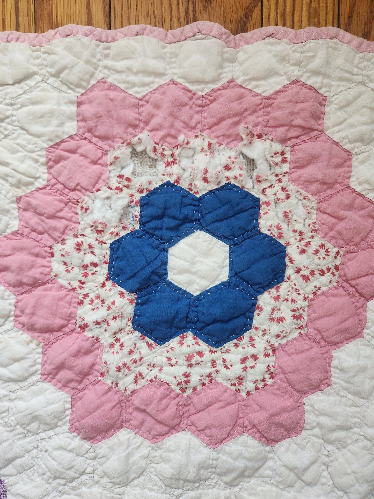 Vintage Grandmother's Garden Quilt c1940