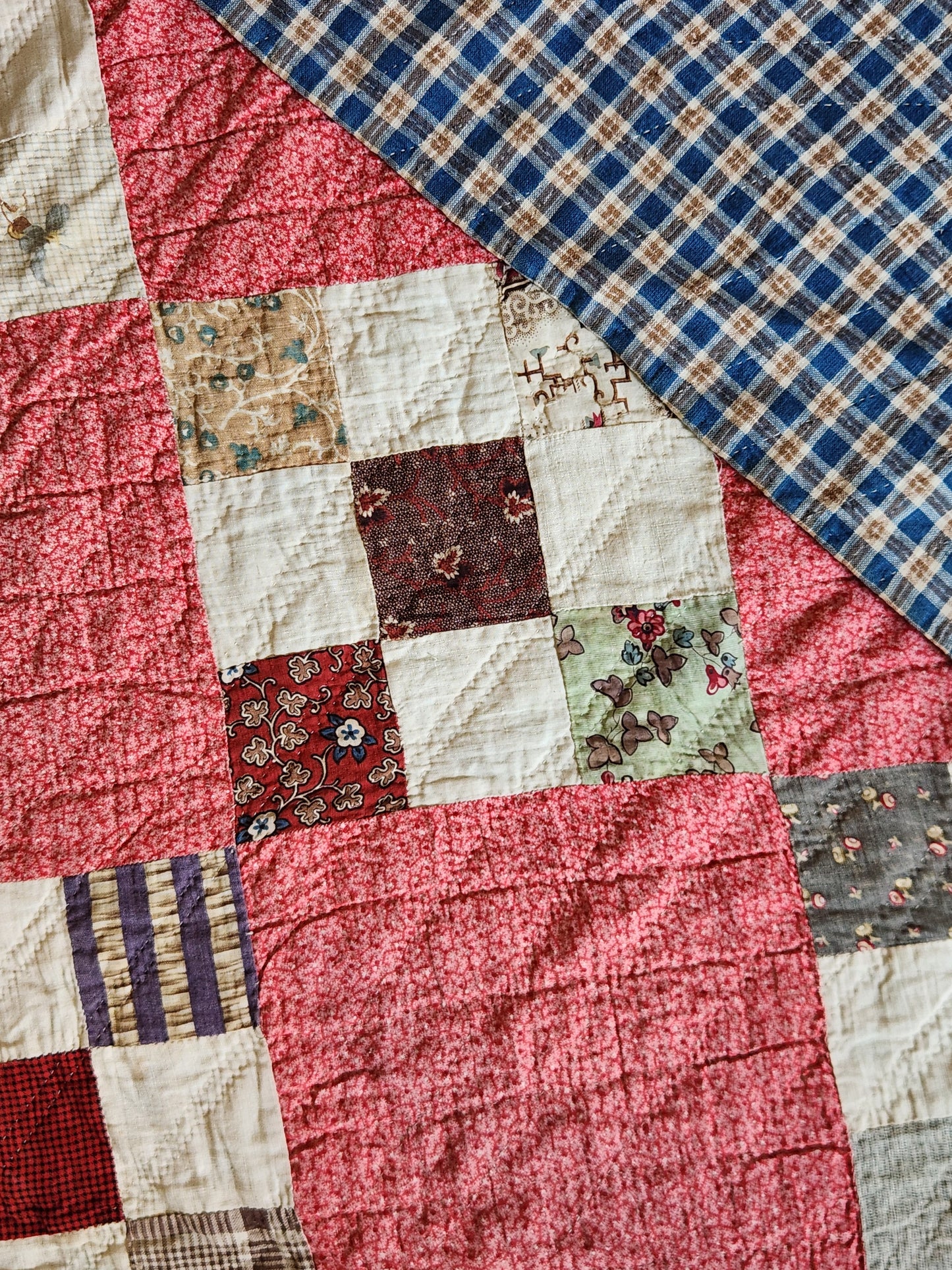 Antique Nine Patch Quilt c1880